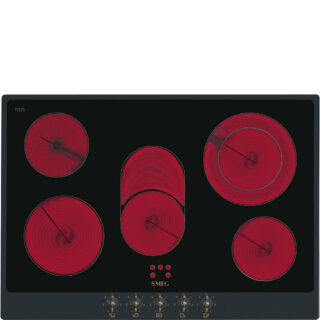 Smeg P875AO Colonial Elektrikli Ocak 71.8 cm. Antrasit Rustik