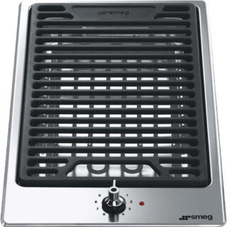 Smeg PGF30B Domino Klasik Seri Ankastre Barbekü 31 cm. Çelik