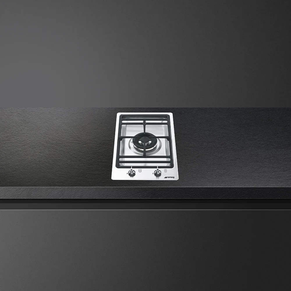 Smeg PGF31G-1 Domino Klasik Seri Ankastre 1 Wok Gözlü Gazlı Ocak 31 cm. Çelik - Görsel 2