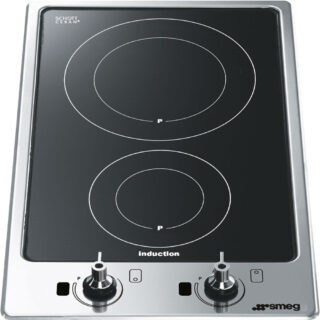 Smeg PGF32I-1 Domino Klasik Seri Ankastre 2 Gözlü İndüksiyonlu Ocak 31 cm. Çelik