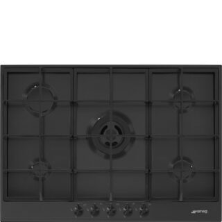 Smeg PX375MB Klasik Seri Gazlı Ocak 72.5 cm. Mat Siyah