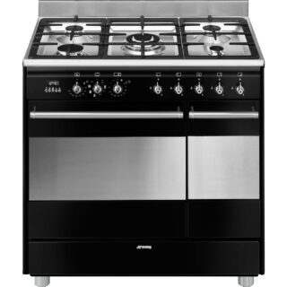 Smeg SCB92MN8 Klasik Seri Gazlı Kuzine 90 cm. Siyah