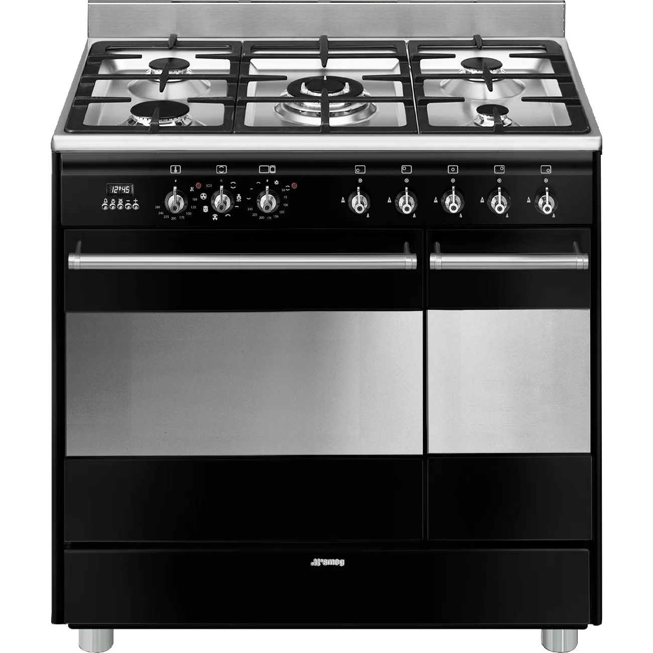 Smeg SCB92MN8 Klasik Seri Gazlı Kuzine 90 cm. Siyah