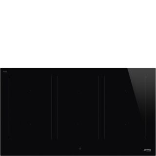 Smeg SIM3964D Autovent Cam Seramik İndüksiyonlu Ocak 90 cm. Siyah