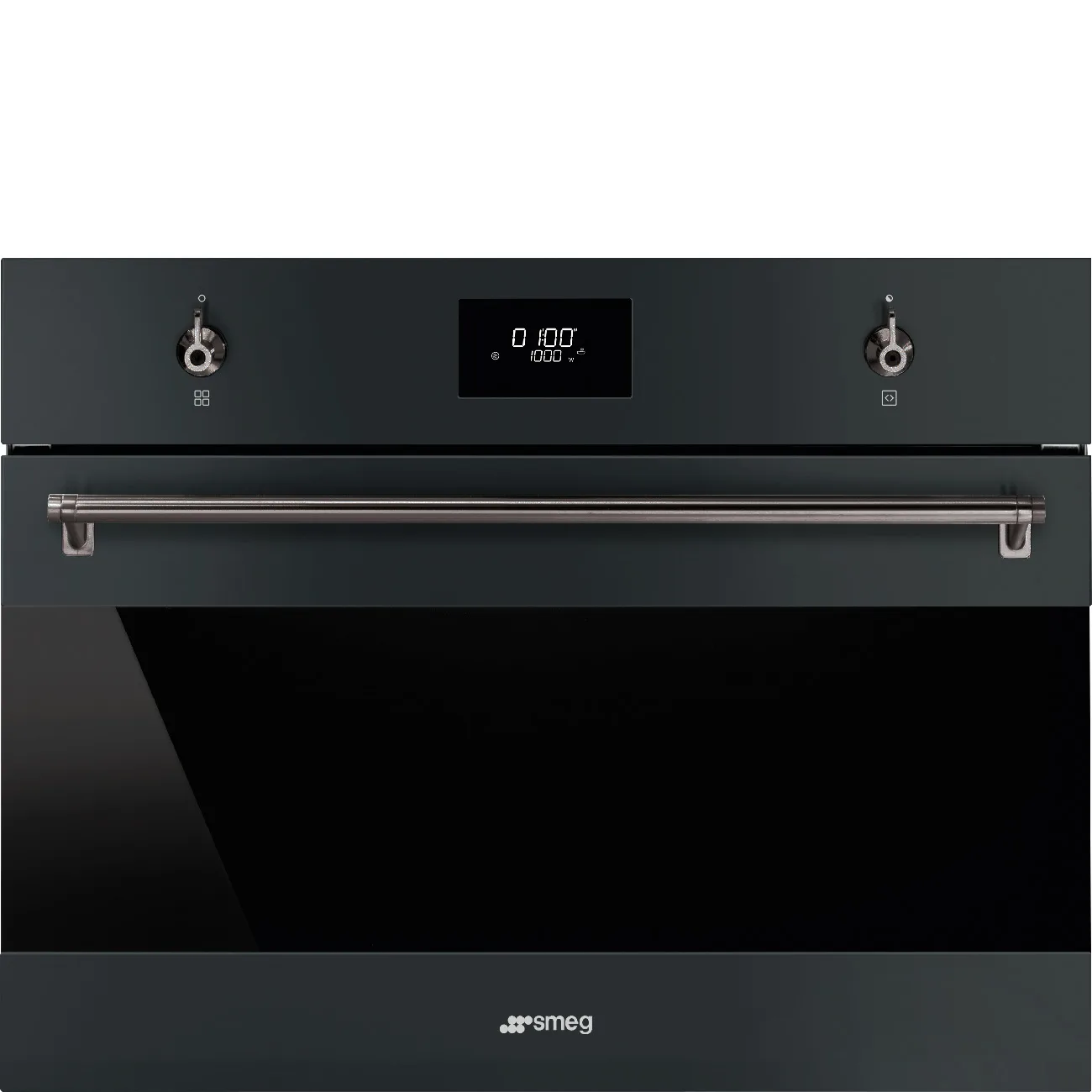 Smeg SO4301M0N Klasik Seri Galileo Mikrodalga Fırın ve Izgara H:45 cm. Mat Siyah