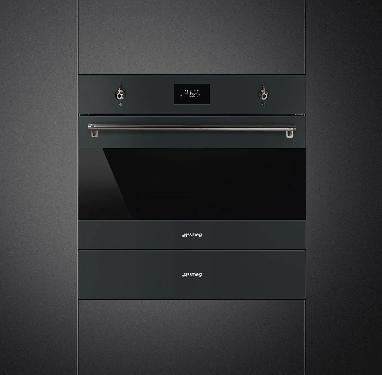 Smeg SO4301M0N Klasik Seri Galileo Mikrodalga Fırın ve Izgara H:45 cm. Mat Siyah - Görsel 2