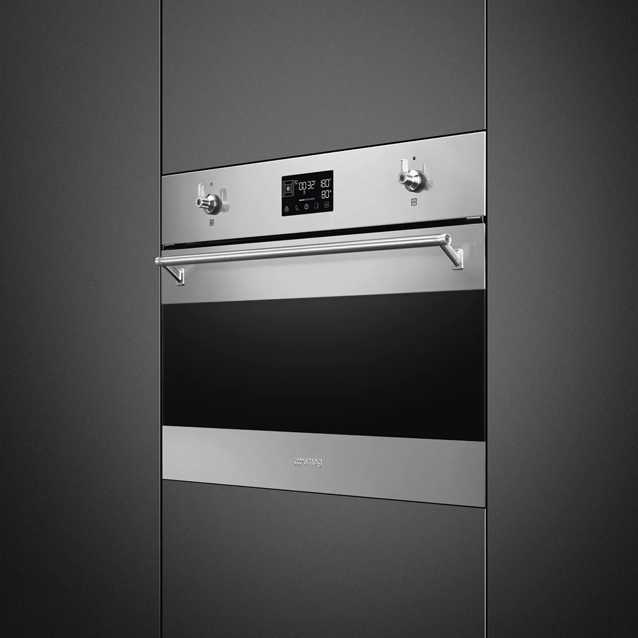 Smeg SO4302S3X Klasik Seri Galileo Steam100 Kombi %100 Buharlı Fırın H:45 cm. Çelik - Görsel 2