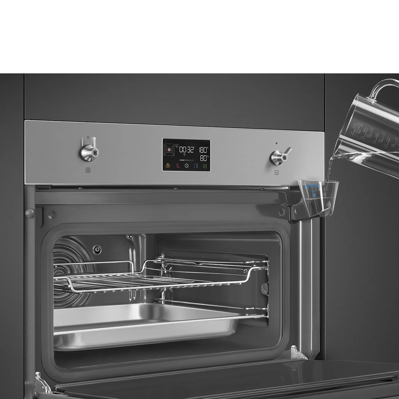 Smeg SO4302S3X Klasik Seri Galileo Steam100 Kombi %100 Buharlı Fırın H:45 cm. Çelik - Görsel 5
