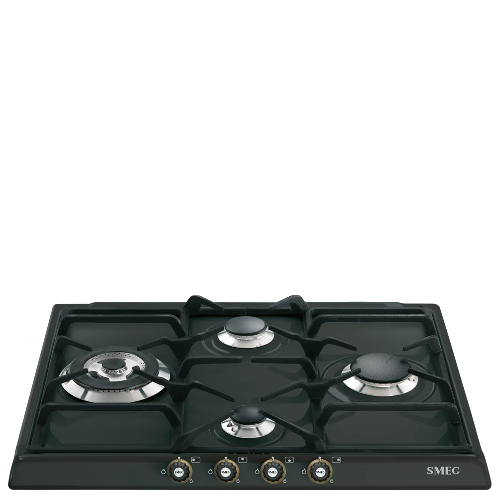 Smeg SR764AO Cortina Gazlı Ocak 60 cm. Antrasit Rustik - Görsel 2