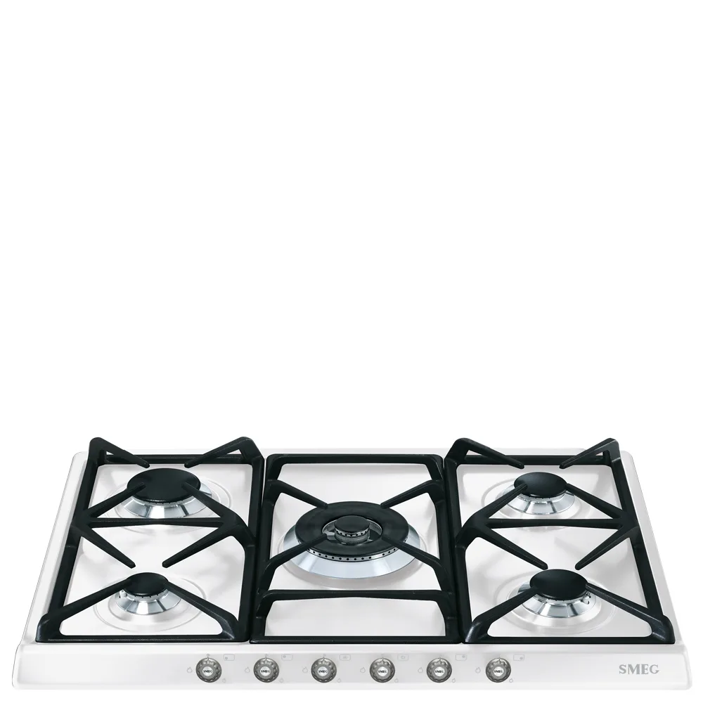 Smeg SR775BS Cortina Gazlı Ocak 70 cm. Beyaz Mat Gümüş - Görsel 3