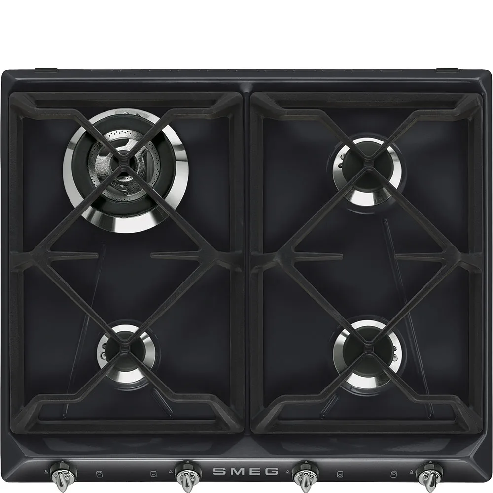 Smeg SR964NGH Victoria Gazlı Ocak 60 cm. Siyah