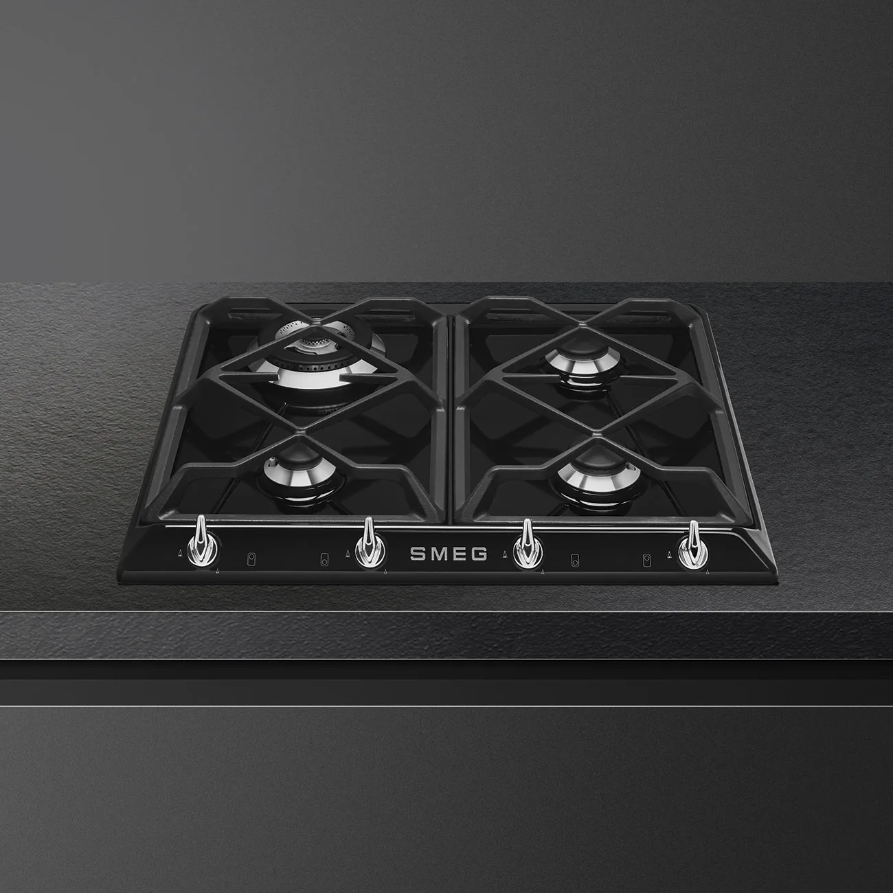 Smeg SR964NGH Victoria Gazlı Ocak 60 cm. Siyah - Görsel 2