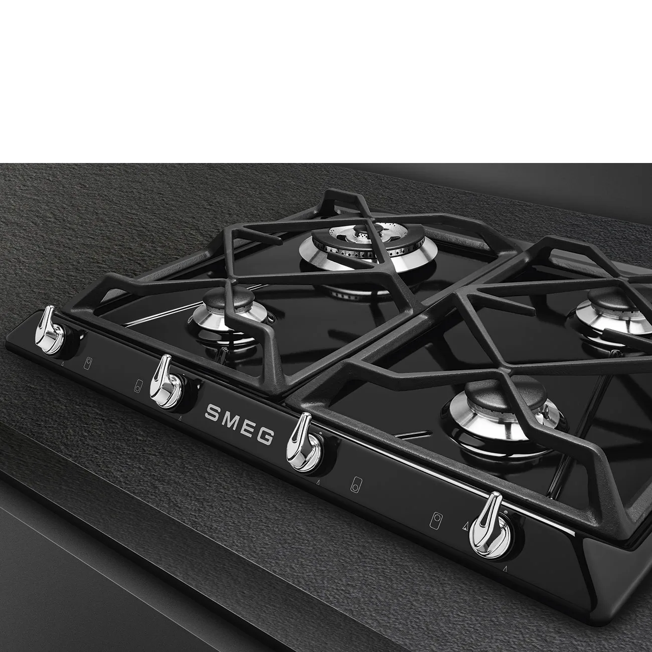 Smeg SR964NGH Victoria Gazlı Ocak 60 cm. Siyah - Görsel 4