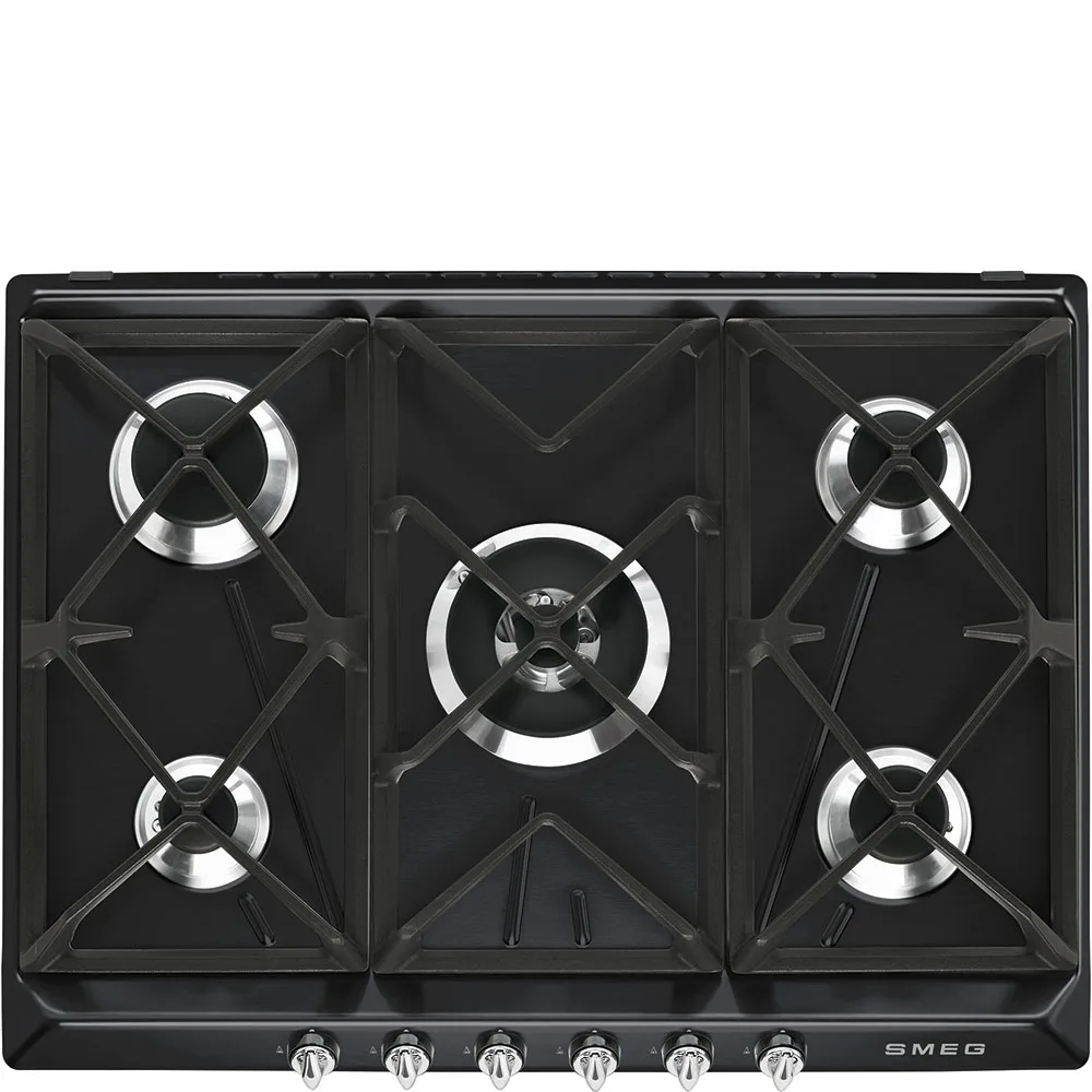 Smeg SR975NGH Victoria Gazlı Ocak 70 cm. Siyah
