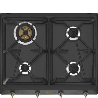 Smeg SRV864AOGH Colonial Gazlı Ocak 60 cm. Antrasit Rustik