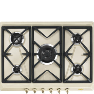 Smeg SRV876POGH Colonial Gazlı Ocak 70 cm. Krem Rustik
