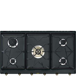Smeg SRV896AOGH Colonial Gazlı Ocak 90 cm. Antrasit Rustik