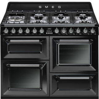 Smeg TR4110BL1 Victoria Seri 2 Fırın + 1 Izgaralı Kuzine 110 cm. Siyah