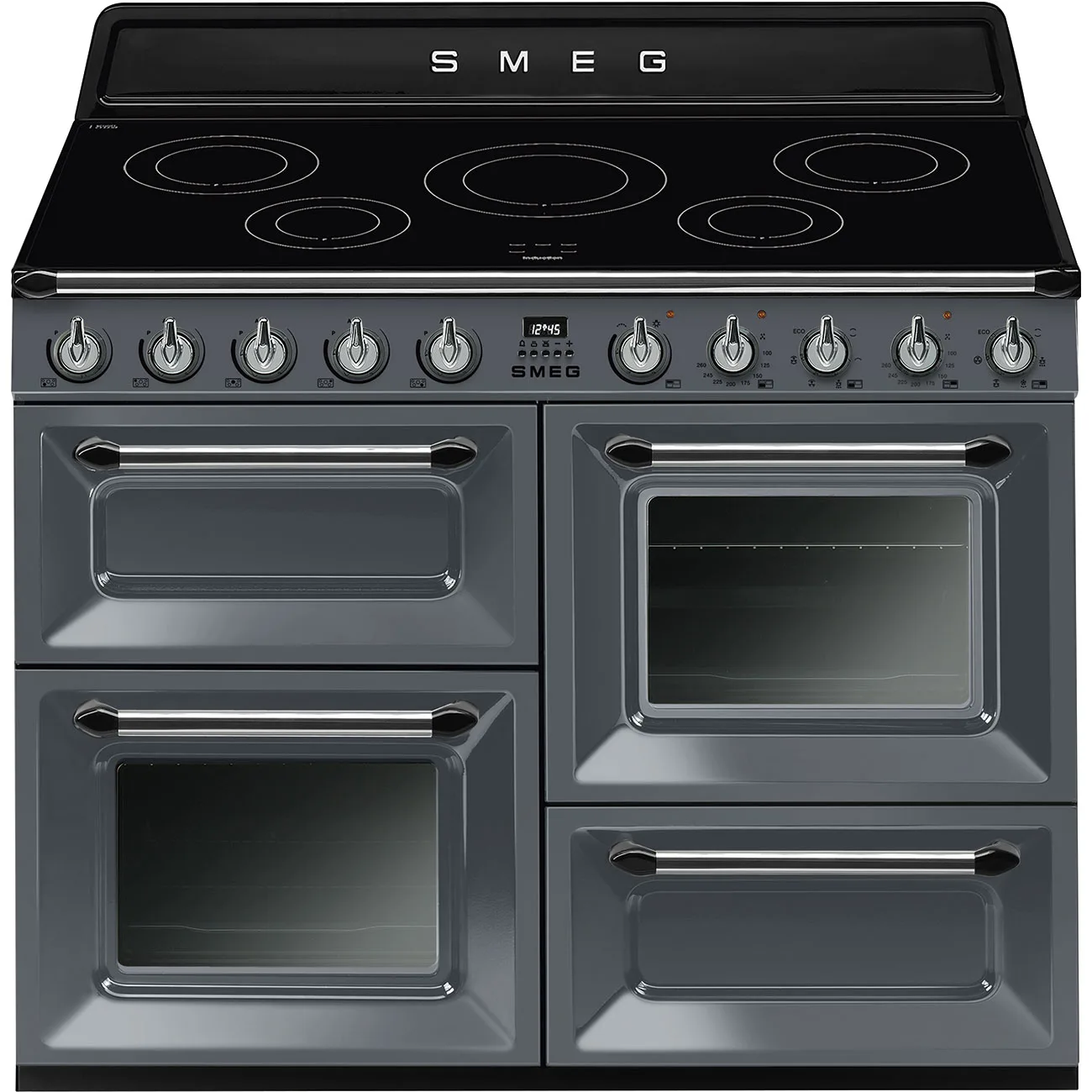 Smeg TR4110IGR2 Victoria İndüksiyonlu Kuzine 110 cm. Barut Gri
