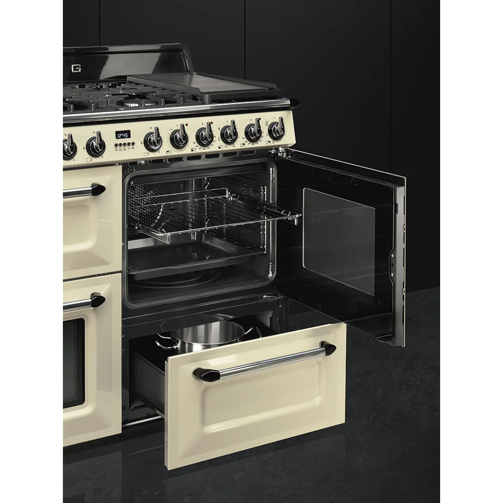Smeg TR4110P1 Victoria Gazlı Kuzine 110 cm. Krem - Görsel 5