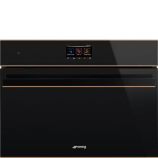 Smeg SO4604M2PNR D.S.N. Speedwave Galileo Kombi Mikrodalga Fırın H:45 cm. Siyah Cam Bakır Estetik