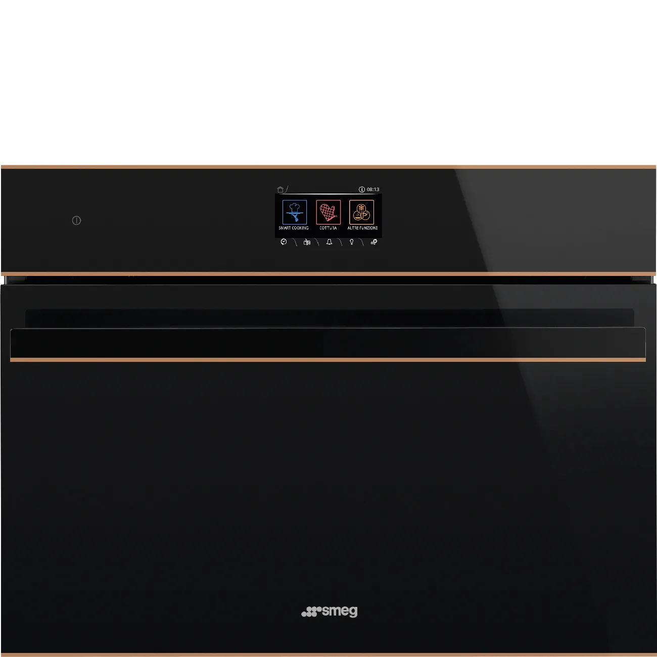 Smeg SO4604M2PNR D.S.N. Speedwave Galileo Kombi Mikrodalga Fırın H:45 cm. Siyah Cam Bakır Estetik