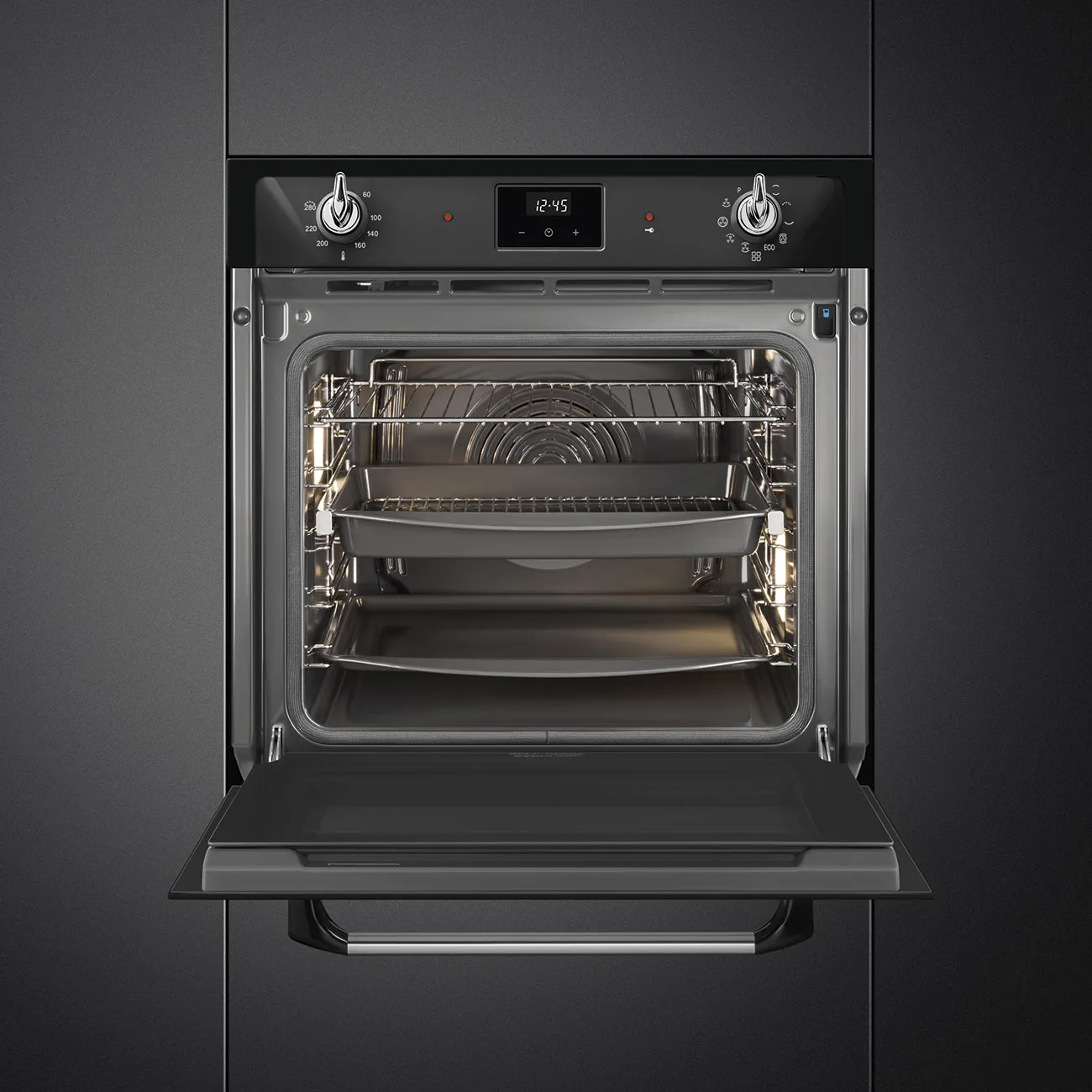 Smeg SOP6900TN Victoria Galileo H:60 cm.Fırın Siyah - Görsel 7