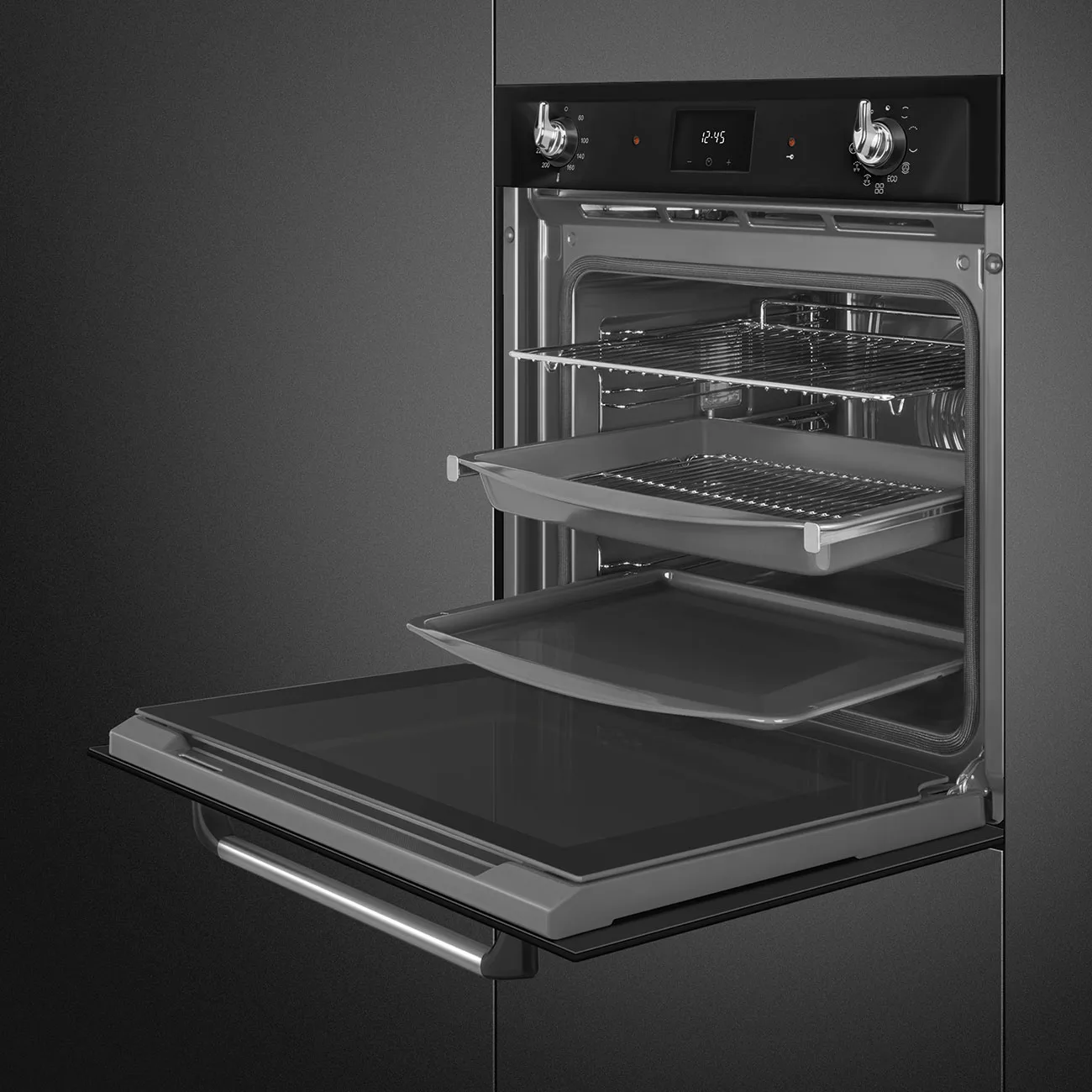 Smeg SOP6900TN Victoria Galileo H:60 cm.Fırın Siyah - Görsel 6