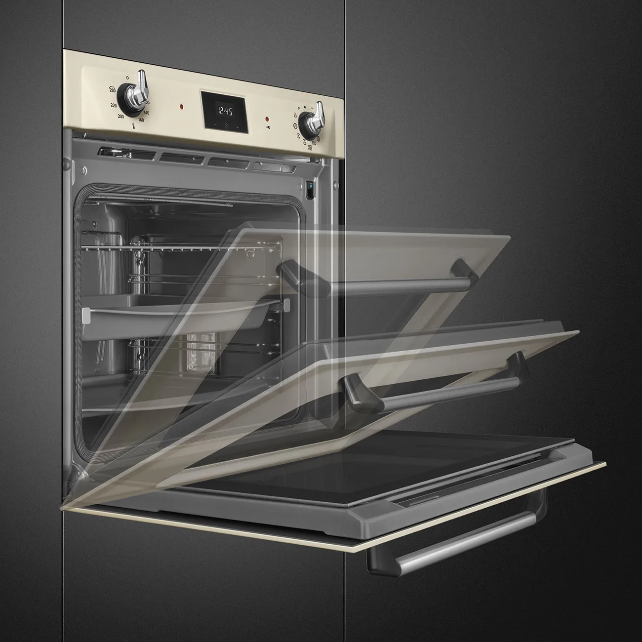 Smeg SOP6900TP Victoria Galileo H:60 cm.Fırın Krem - Görsel 2