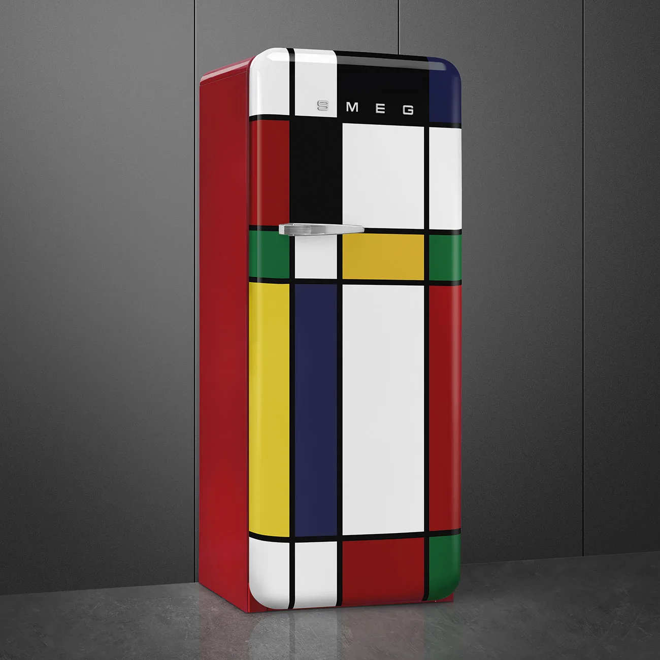 Smeg FAB28RDMC5 Retro Özel Seri Tek Kapılı Buzdolabı Multi Color Sağ Menteşe - Görsel 2