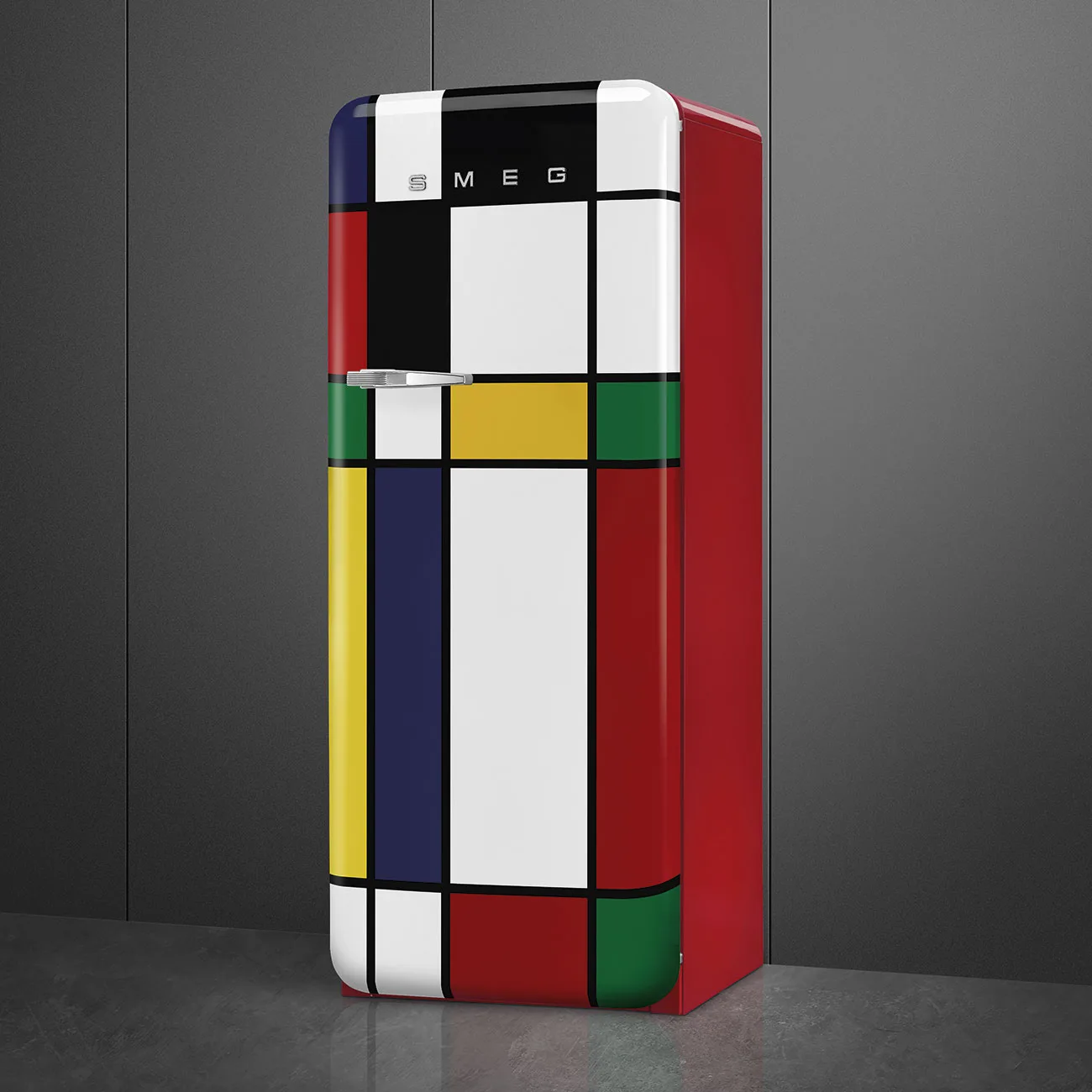 Smeg FAB28RDMC5 Retro Özel Seri Tek Kapılı Buzdolabı Multi Color Sağ Menteşe - Görsel 3