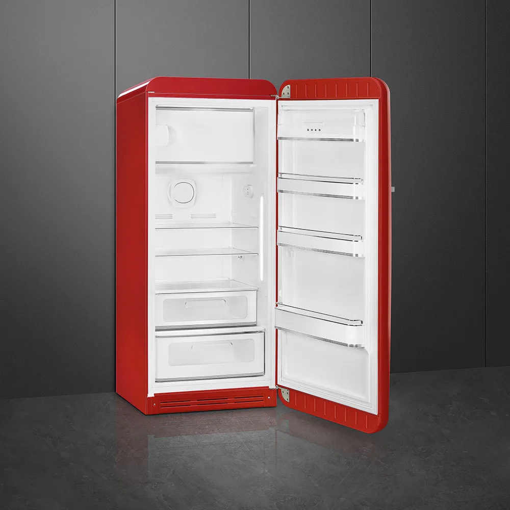 Smeg FAB28RRD5 Retro Tek Kapılı Buzdolabı Kırmızı Sağ Menteşe - Görsel 2