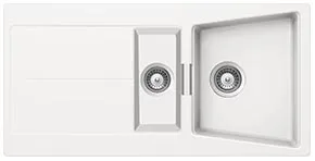 Smeg LC102B Kompozit Granit 1,5 Gözlü Damlalıklı Evye Beyaz