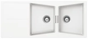 Smeg LC116B Kompozit Granit 2 Gözlü Damlalıklı Evye Beyaz