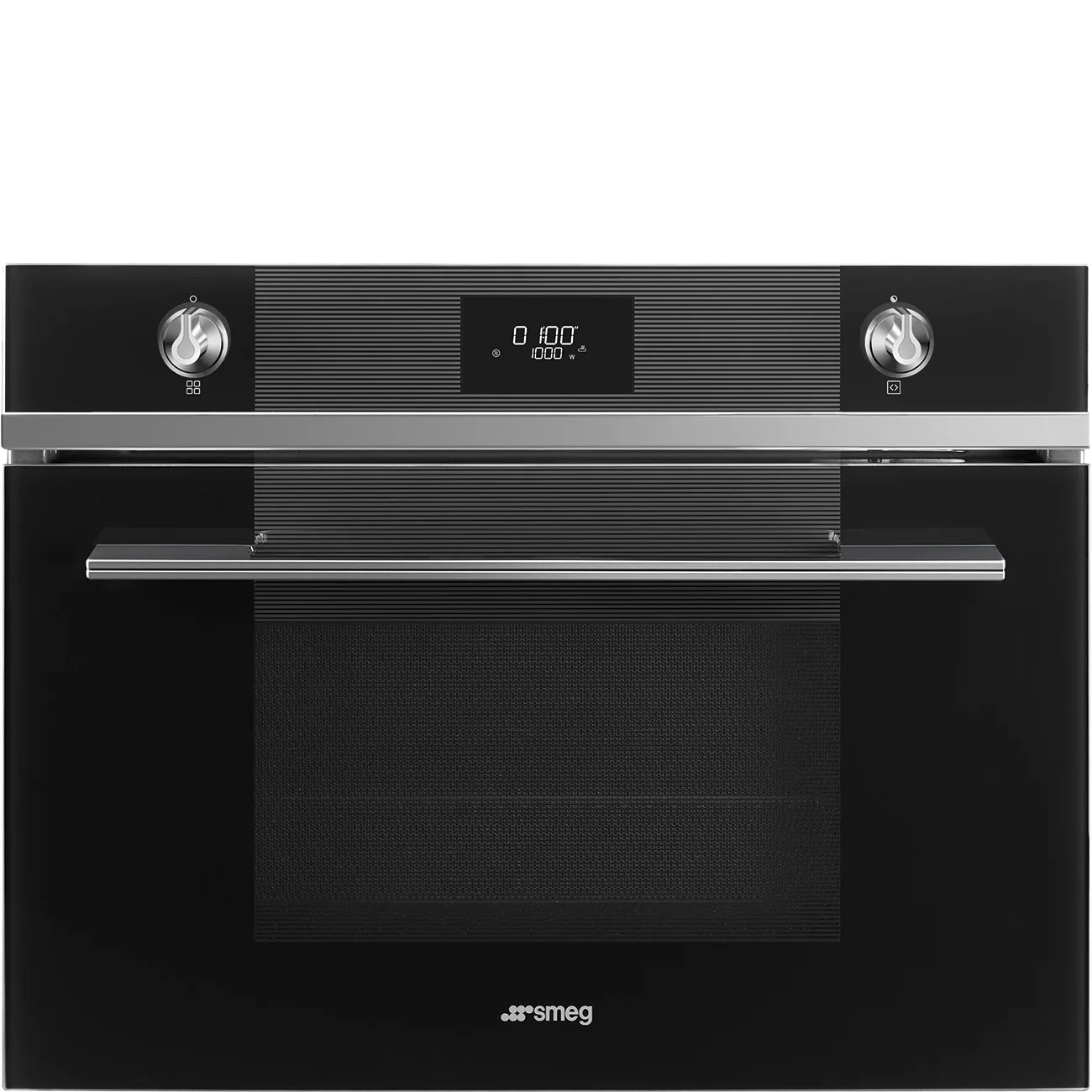 Smeg SF4101MN1 Linea Mikrodalga H:45 cm. Siyah Cam