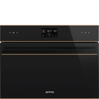 Smeg SO4602M1NR D.S.N. Galileo Kombi Mikrodalga Fırın H:45 cm. Siyah Cam Bakır Estetik