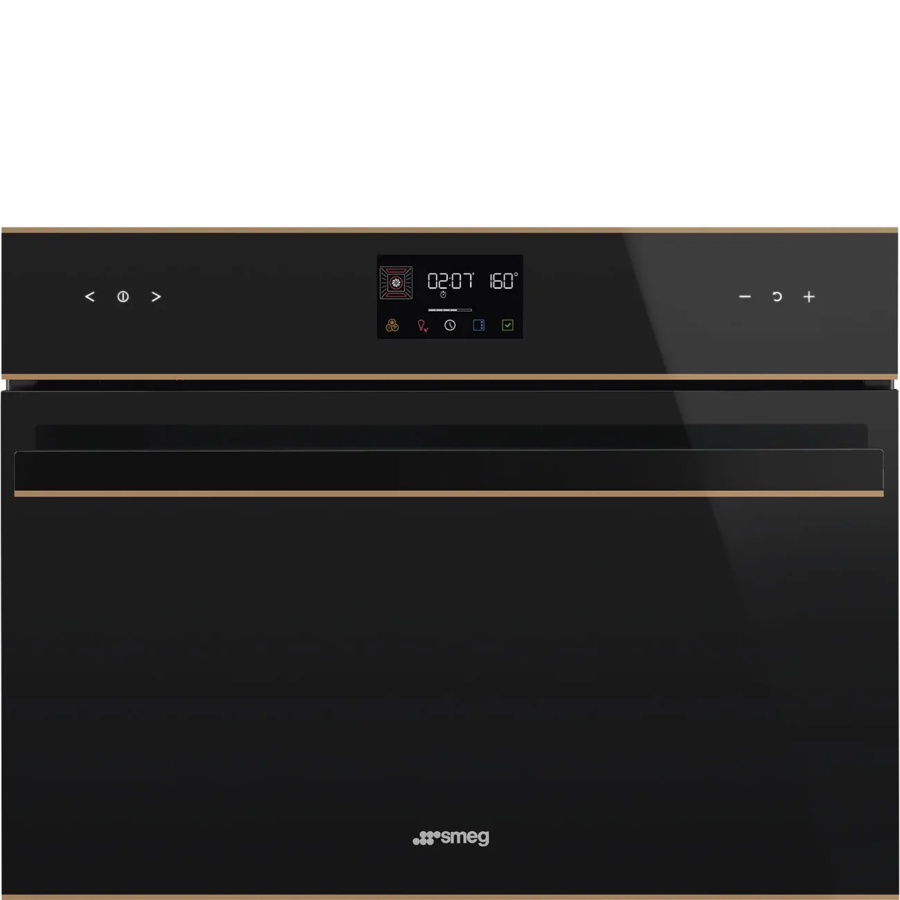 Smeg SO4602M1NR D.S.N. Galileo Kombi Mikrodalga Fırın H:45 cm. Siyah Cam Bakır Estetik