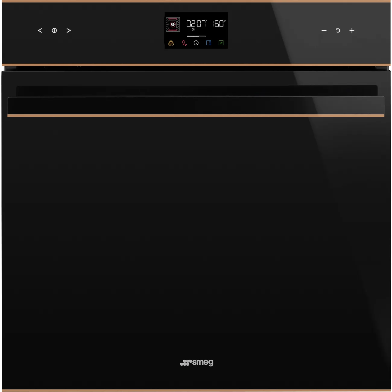 Smeg SOP6602TNR D.S.N. Galileo Pirolitik Fırın 60 cm. Siyah Cam Bakır Estetik