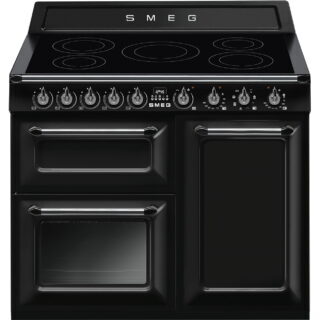 Smeg TR103IBL2 Victoria 2 Fırın + 1 Izgaralı Üstü İndüksiyonlu Kuzine 100 cm. Siyah