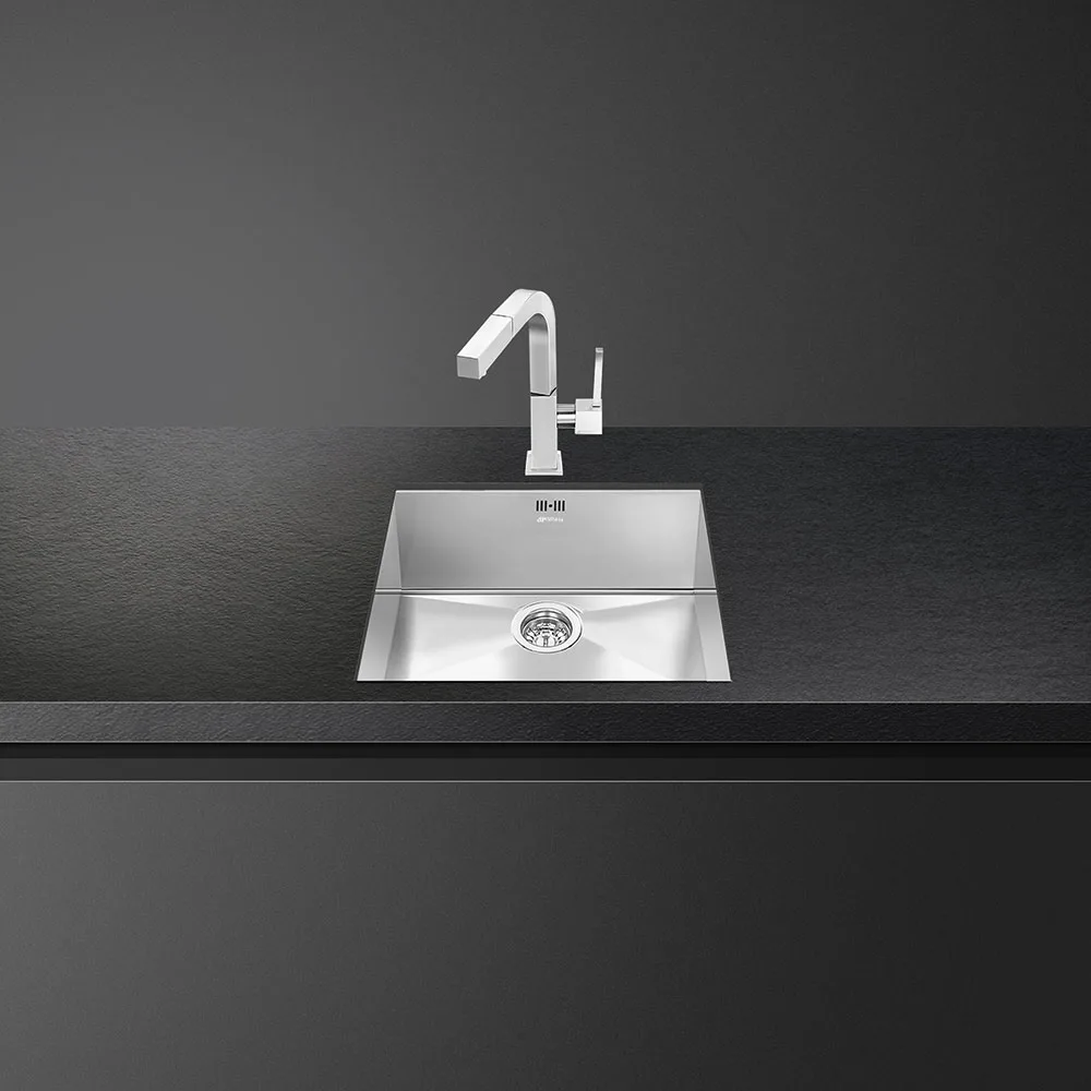 Smeg VSTQ50-2 Linea Çelik Tezgahaltı Evye 50 cm. - Görsel 2