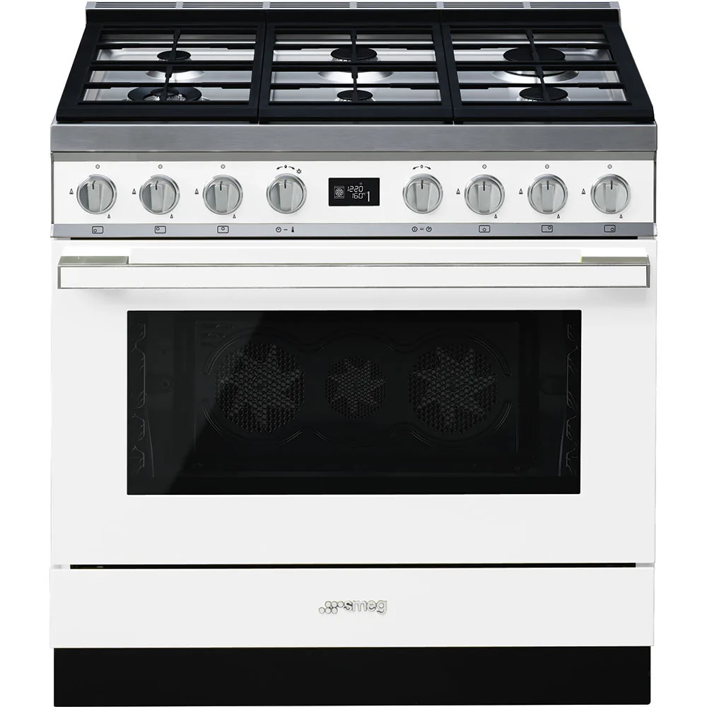 Smeg CPF9GPWH Portofino Tek Fırınlı Kuzine 90 cm. Pirolitik Beyaz