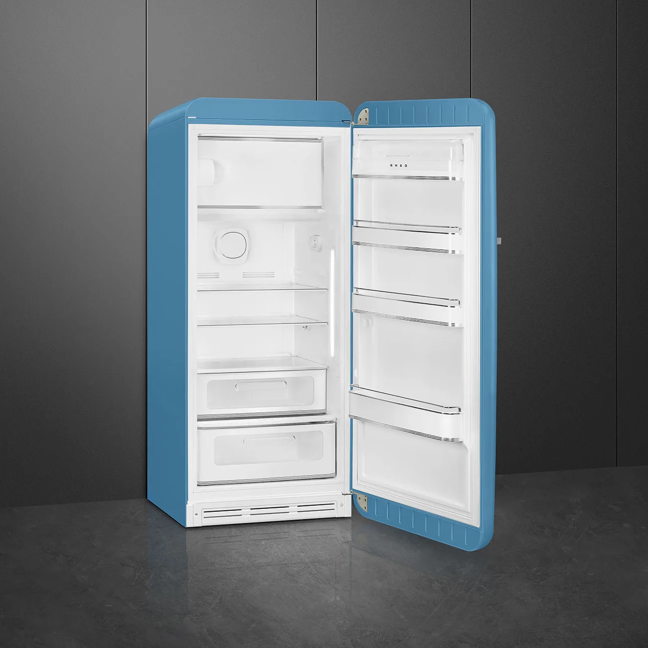 Smeg FAB28RDLB5 Retro Özel Seri Tek Kapılı Buzdolabı Light Blue Sağ Menteşe - Görsel 2