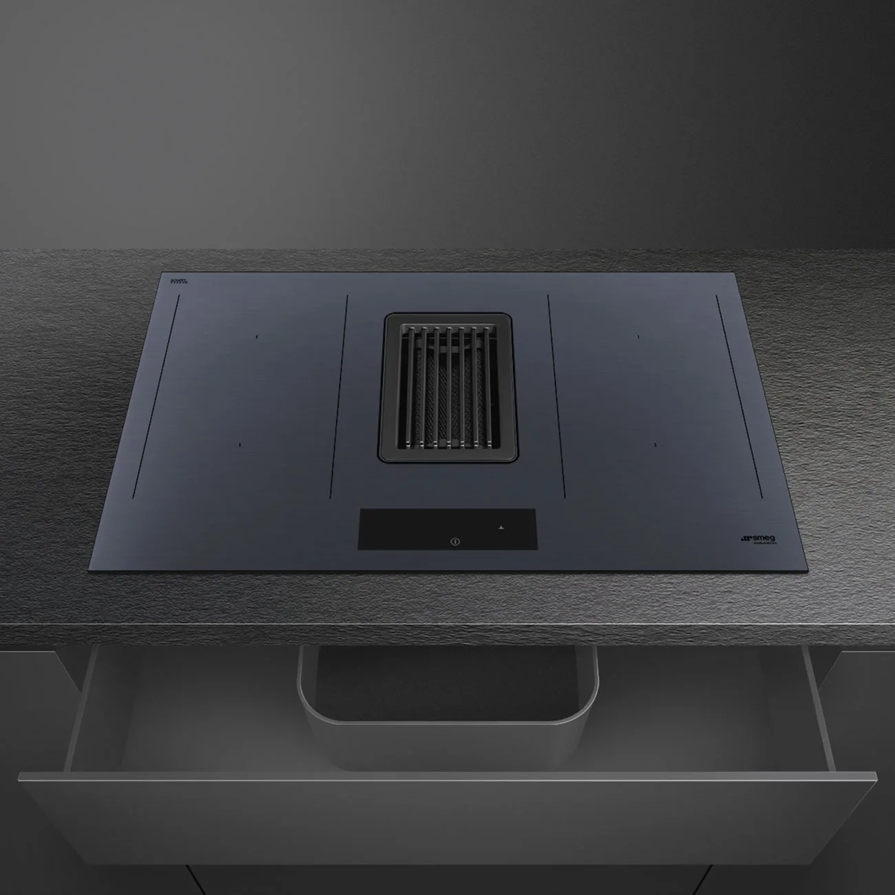 Smeg HOBD182DG Linea Entegre Davlumbazlı (700 m3) Multizone İndüksiyon Ocak 83 cm. Neptun Grey - Görsel 5