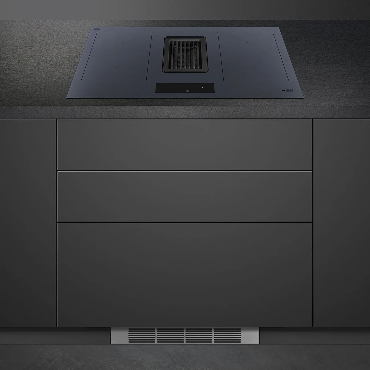 Smeg HOBD182DG Linea Entegre Davlumbazlı (700 m3) Multizone İndüksiyon Ocak 83 cm. Neptun Grey - Görsel 7