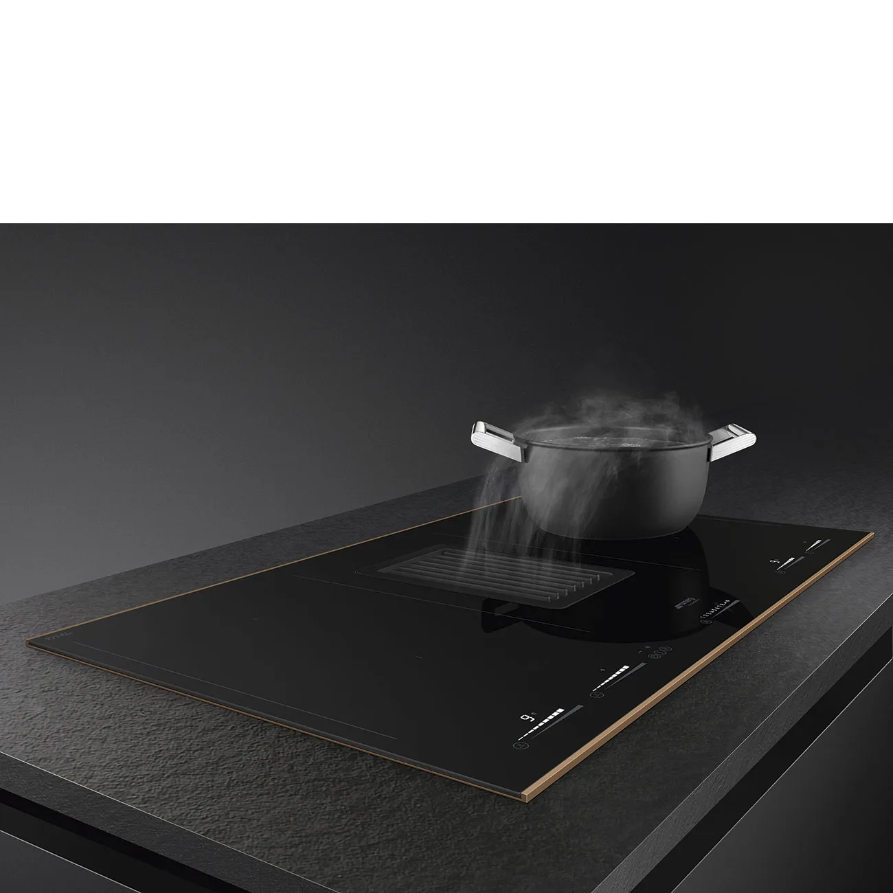 Smeg HOBD682R1 D.S.N. Entegre Davlumbazlı (750 m3) Multizone İndüksiyon Ocak 83 cm. Bakır Estetik - Görsel 6