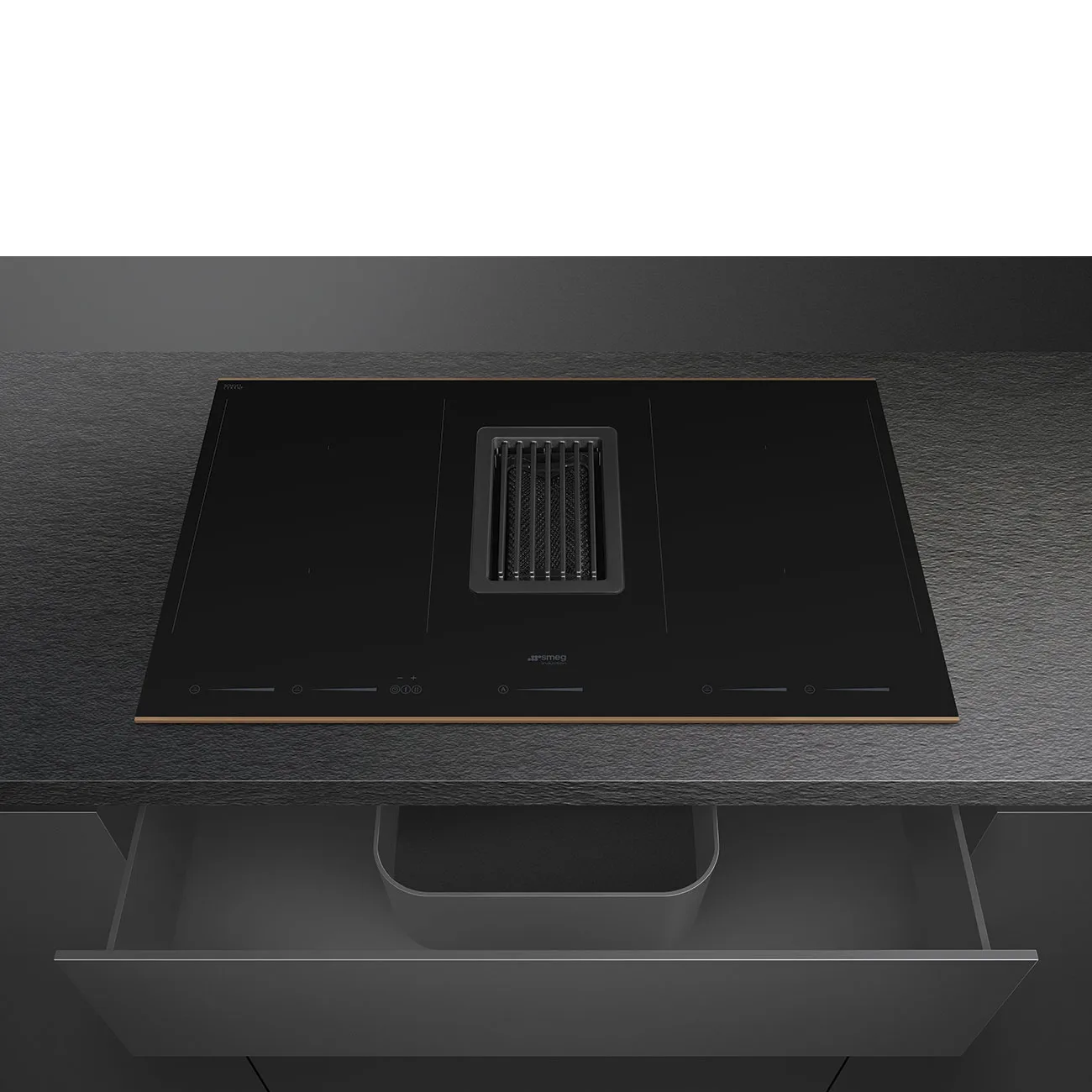 Smeg HOBD682R1 D.S.N. Entegre Davlumbazlı (750 m3) Multizone İndüksiyon Ocak 83 cm. Bakır Estetik - Görsel 7