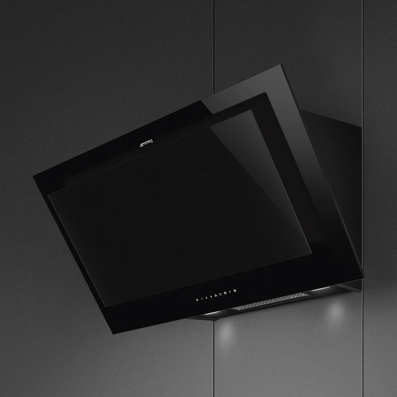 Smeg KV194B3 Linea Autovent Yatay Duvar Davlumbaz 90 cm. Deep Black - Görsel 2