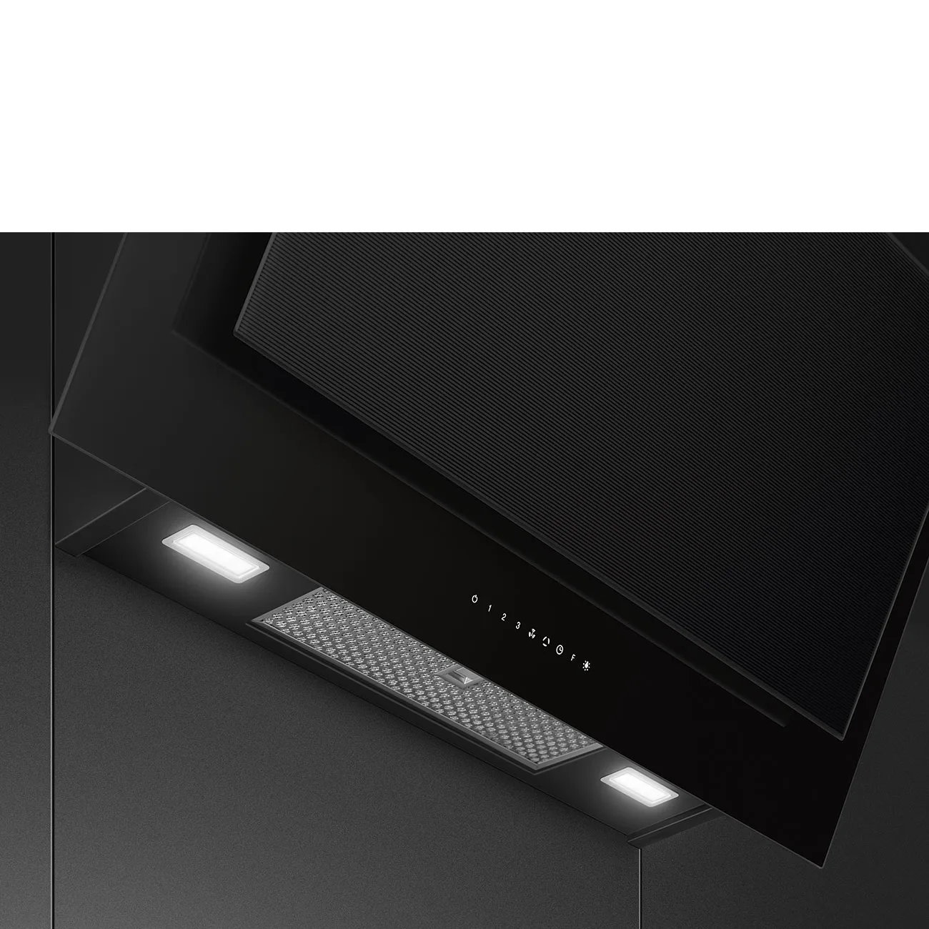 Smeg KV194B3 Linea Autovent Yatay Duvar Davlumbaz 90 cm. Deep Black - Görsel 3