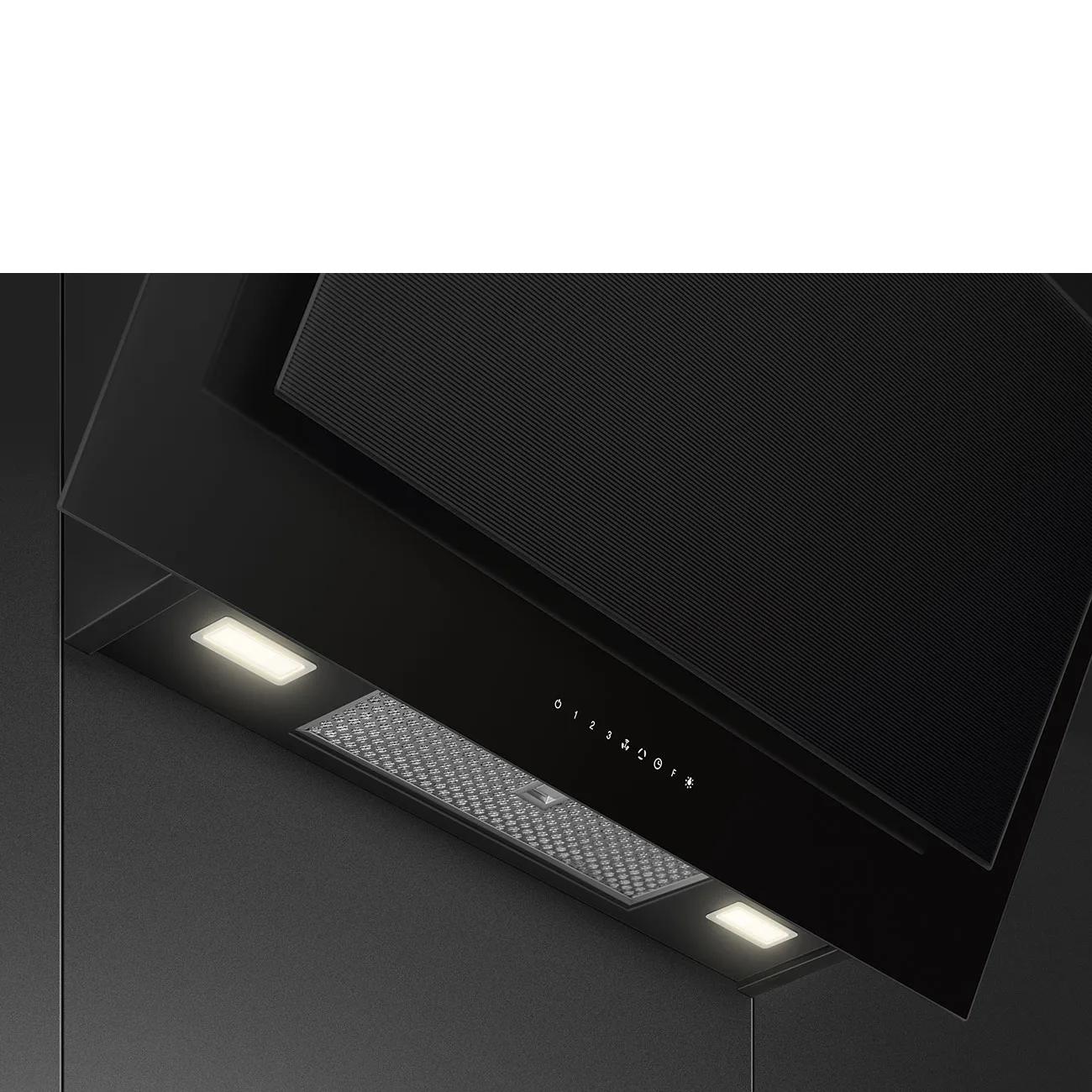 Smeg KV194B3 Linea Autovent Yatay Duvar Davlumbaz 90 cm. Deep Black - Görsel 4