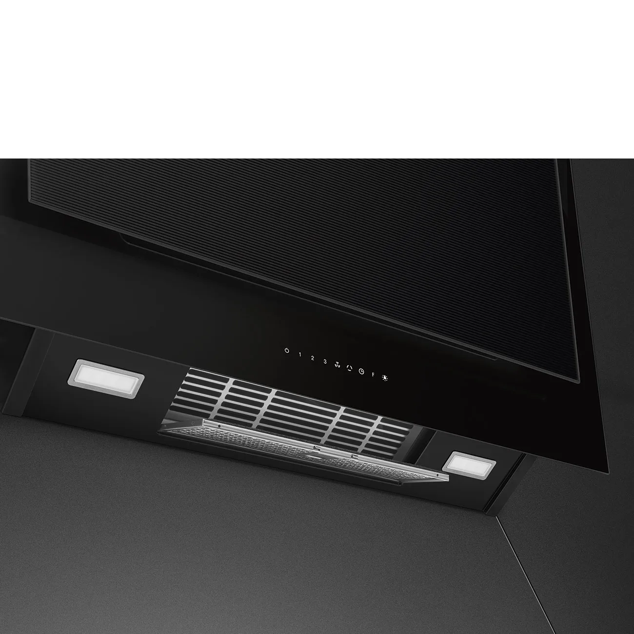 Smeg KV194B3 Linea Autovent Yatay Duvar Davlumbaz 90 cm. Deep Black - Görsel 7